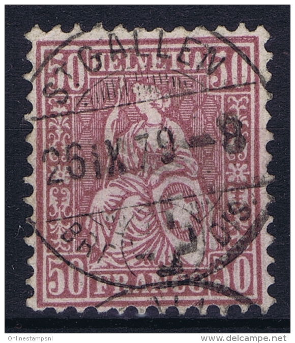 Switserland, 1867  Yv Nr 48  Used  Mi Nr 35 - Gebruikt