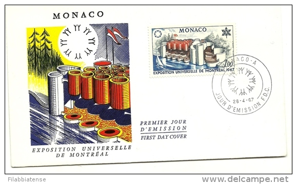 1967 - Monaco 727 Esposizione Di Montreal - Fdc    14/49M - 1967 – Montréal (Canada)