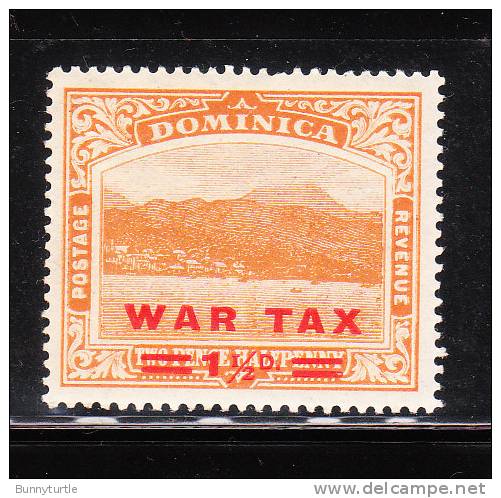 Dominica 1919 War Tax Stamps Surcharged MNH - Dominica (...-1978)