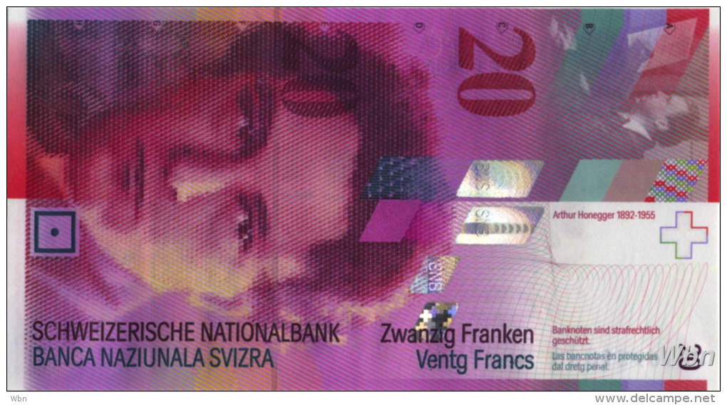 Switzerland 20 Francs (P69) 2008 -UNC- - Suiza