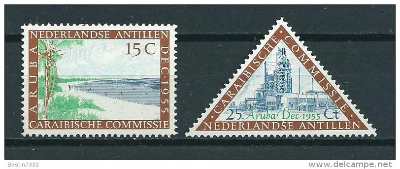 1955 Netherlands Antilles Complete Set Caribbean Congress MNH,Postfris,Neuf Sans Charniere - Curaçao, Nederlandse Antillen, Aruba