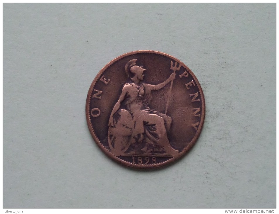 1898 - PENNY / KM 790 ( Uncleaned Coin - For Grade, Please See Photo ) !! - D. 1 Penny