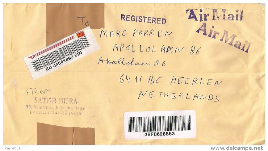 India 2014 Rajendra Nagar Meter Franking Postal Training Centre Of Mysore “Meghdoot” Customs Barcoded Registered Cover - Covers & Documents