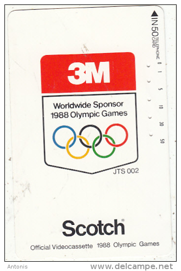JAPAN - 3M Official Worldwide Sponsor Of The Seoul 1988 Olympics(110-23473), Used - Jeux Olympiques