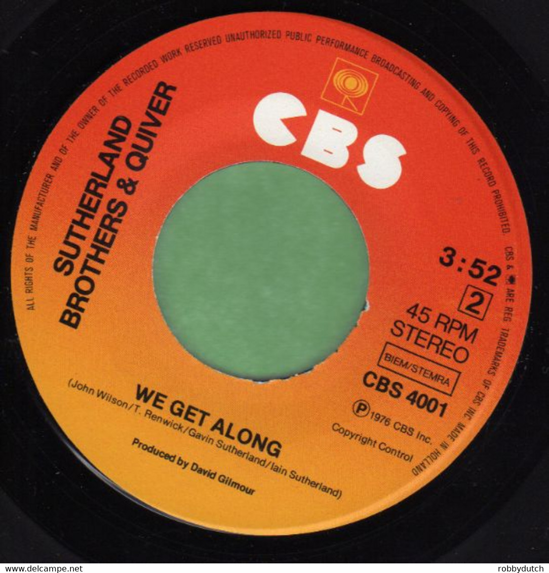 * 7" *  SUTHERLAND BROTHERS & QUIVER - ARMS OF MARY (Holland 1976) - Disco, Pop