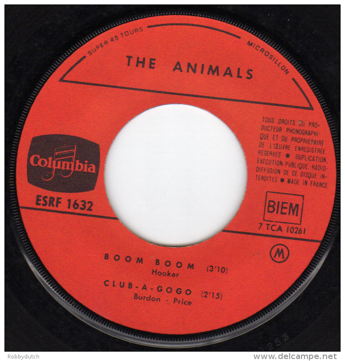 * 7" EP *  ANIMALS - BOOM BOOM / DON´T LET ME BE MISUNDERSTOOD (France 1964) - Rock