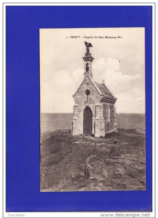 +5343) 9) Erquy Chapelle De Saint Michel En Mer 1 Gars :Très Très Bon état : - Erquy