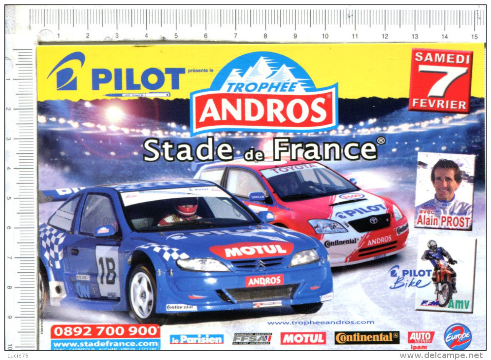 TROPHEE  ANDROS  -   Stade De France   - - Rallyes