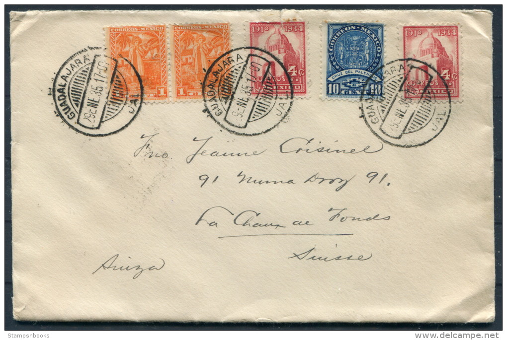 1935 Mexico Guadalajara Cover - Switzerland - Mexico