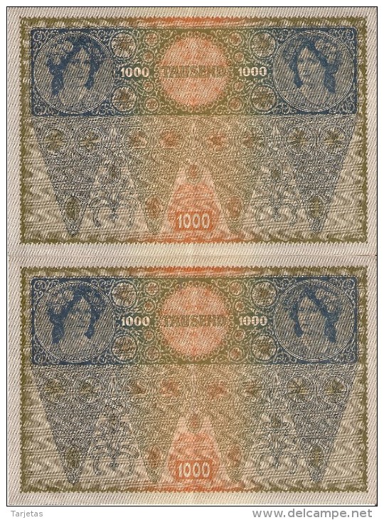 PAREJA CORRELATIVA DE AUSTRIA DE 1000 KRONEN  DEL AÑO 1902 CALIDAD EBC+++  (BANK NOTE) 2ª AUFLAGE - Oostenrijk