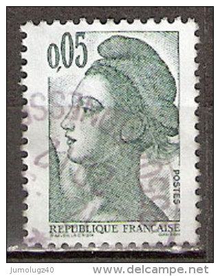 Timbre France Y&T N°2178 (02) Obl. Liberté De Gandon. 5 C. Vert-noir. Cote 0.30 € - 1982-1990 Liberté De Gandon