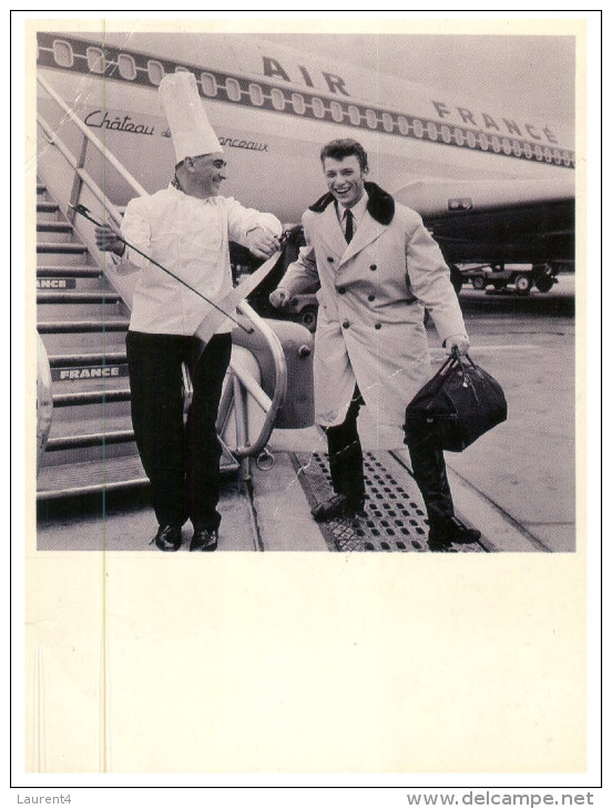 (469 DEL)  France - Johnny Halliday Boarding An Air France Aircraft In 1962 And Chef Sam Le Tronc - 1946-....: Modern Tijdperk