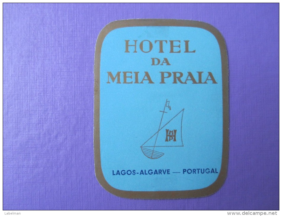 HOTEL PENSAO RESIDENCIA PENSION STALAGEM MEIA PRAIA LAGOS ALGARVE DECAL LUGGAGE LABEL ETIQUETTE AUFKLEBER PORTUGAL - Hotel Labels