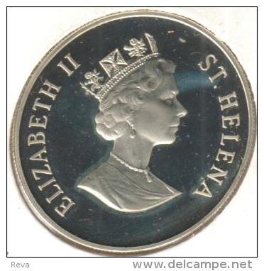 SAINT HELENA 50 PENCE BIRD WWF CONSERVATION FRONT QEII HEAD BACK 1998 KM17 AG SILVER PROOFREAD DESCRIPTION CAREFULLY !!! - Sainte-Hélène