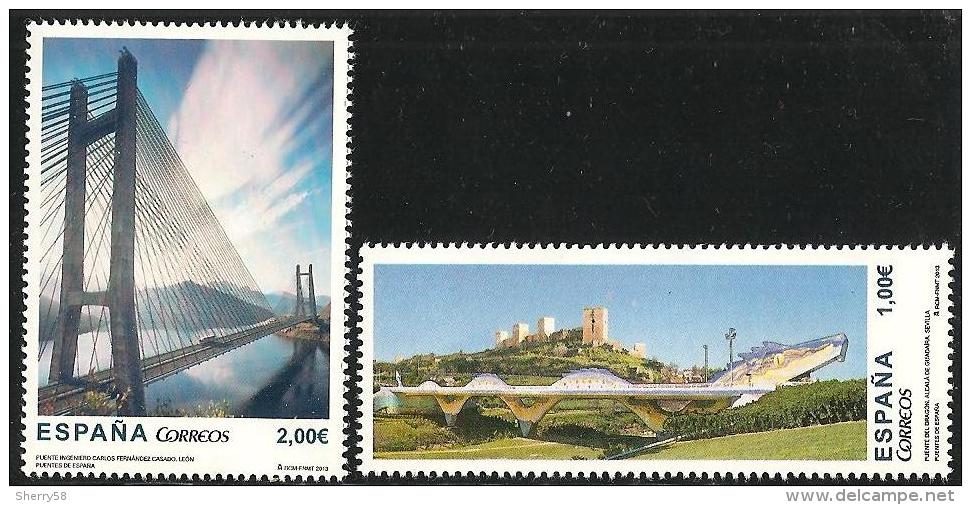 2013-ED. 4816 Y 4817- PUENTES DEL DRAGÓN ALCALÁ DE GUADAIRA ( SEVILLA ) Y DEL INGENIERO CARLOS FERNÁNDEZ CASADO DE LEÓN- - Unused Stamps