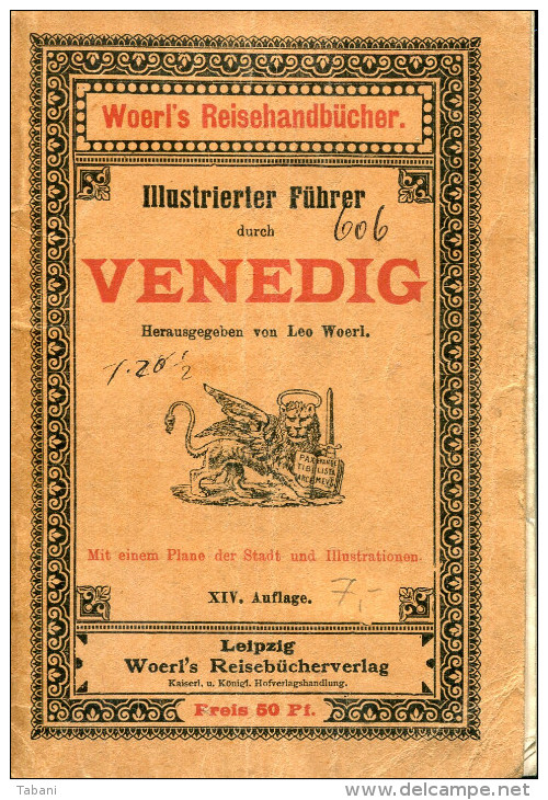 ITLAY VENEZIA 1905 VINTAGE TOURIST BOOKLET GUIDE  IN GERMAN - Italie