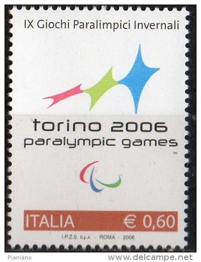 PIA - ITALIA - 2006 : 9° Giochi Paralimpici Mondiali - Torino 2006 - (SAS  2883) - 2001-10: Nieuw/plakker