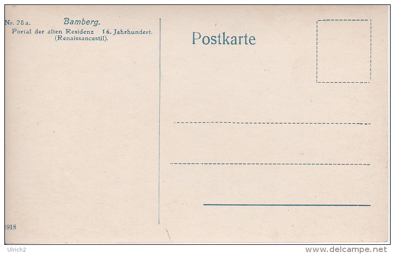 AK Bamberg - Portal Der Alten Residenz (10779) - Bamberg