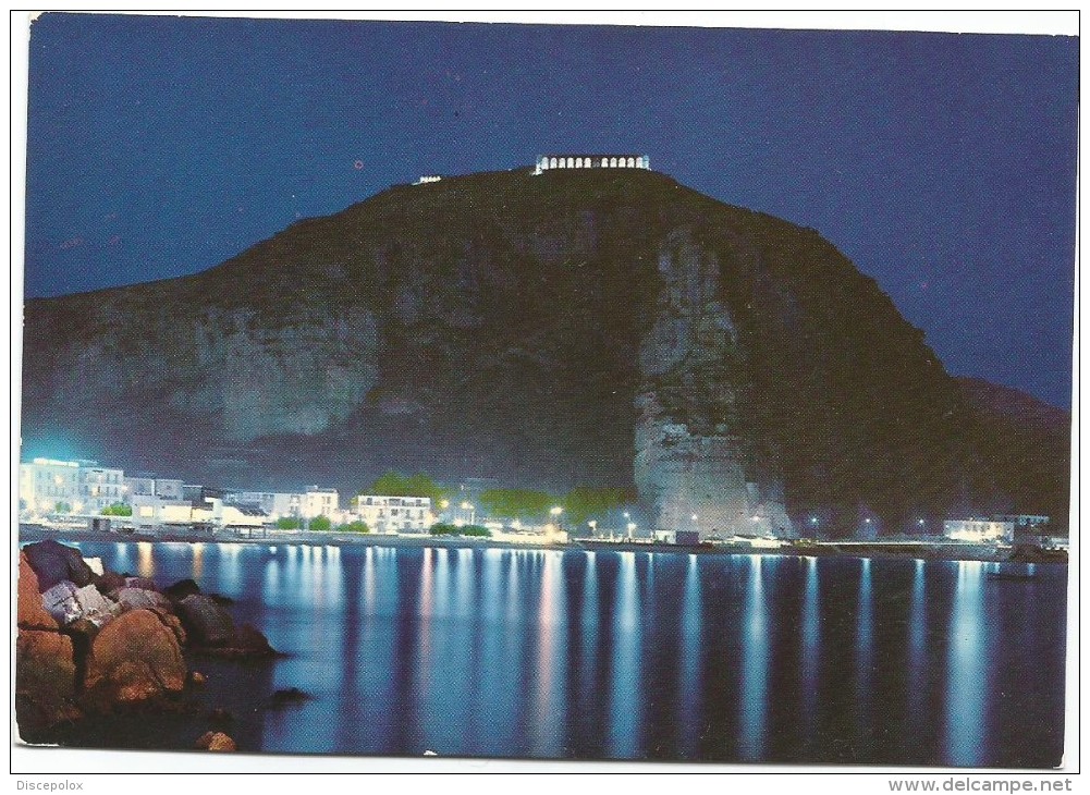 K2473 Terracina (Latina) - Riviera Di Levante E Tempio Di Giove - Notturno Notte Nuit Night Nacht / Non Viaggiata - Altri & Non Classificati