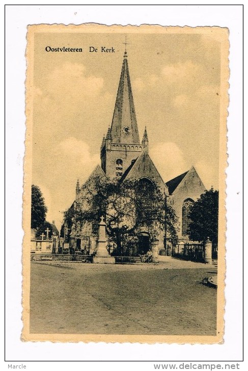 Oostvleteren  De Kerk  Gelopen 1953  Uitg. G. Vandeputte - Vanbelle - Vleteren