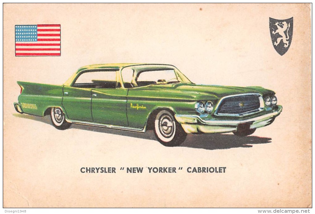 02768 "CHRYSLER NEW YORKER CABRIOLET"  CAR.  ORIGINAL TRADING CARD. " AUTO INTERNATIONAL PARADE, SIDAM - TORINO". 1961 - Auto & Verkehr