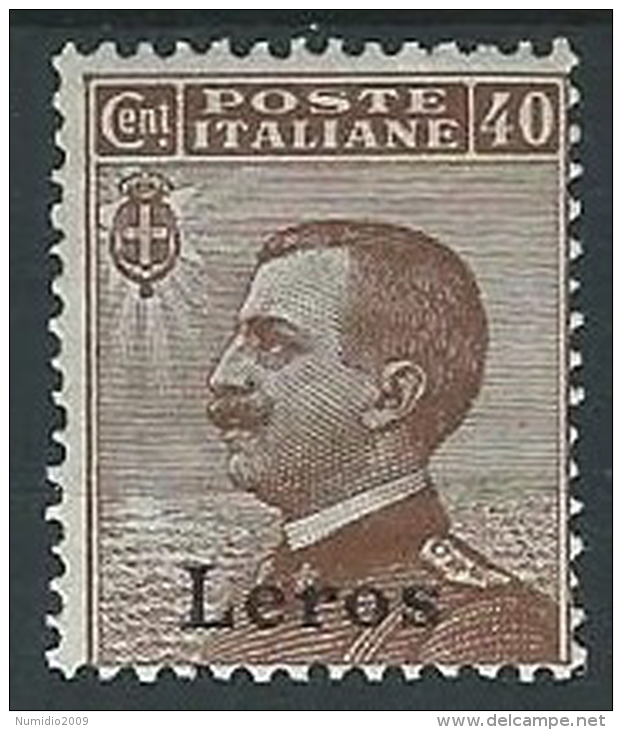 1912 EGEO LERO EFFIGIE 40 CENT MH * - G019 - Egée (Lero)