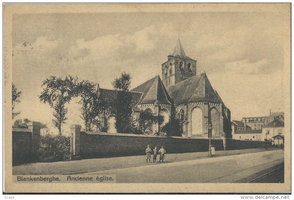 Blankenberghe.   Ancienne église;   1931 Naar  Verviers - Bernissart