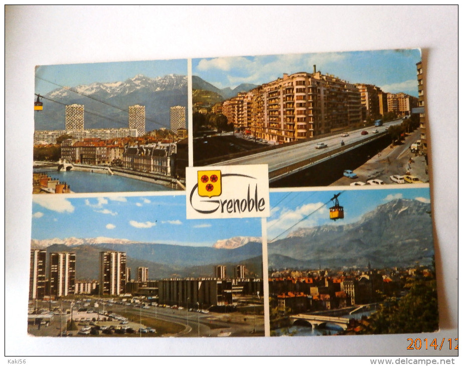 GRENOBLE MULTIVUES - LOT DEUX CARTES - TELEPHERIQUE ET BELLEDONNE GRANDS BOULEVARDS - Grenoble