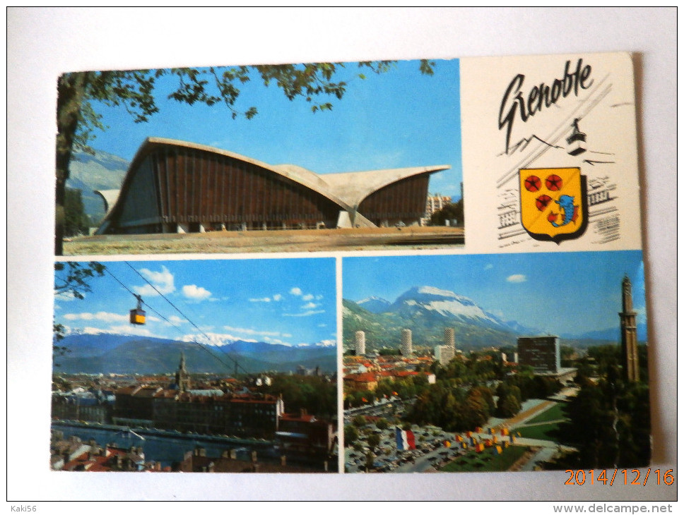 GRENOBLE MULTIVUES - LOT DEUX CARTES - TELEPHERIQUE ET BELLEDONNE GRANDS BOULEVARDS - Grenoble