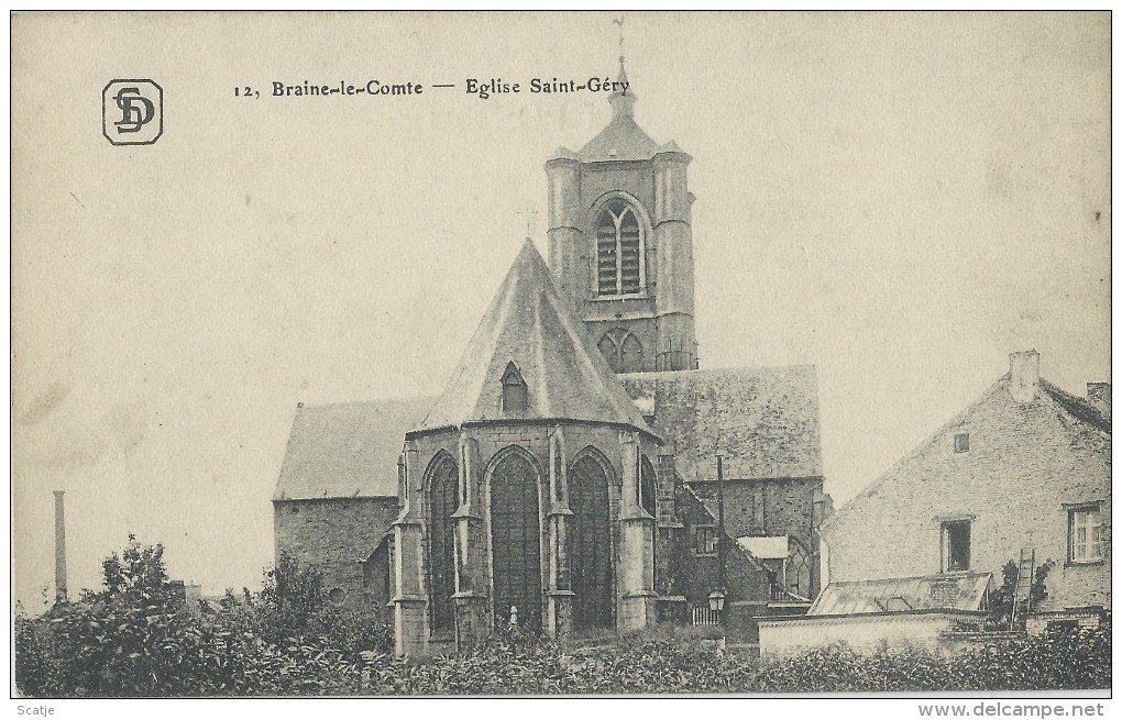 Brain-le-Comte   -   Eglise Saint-Géry  -   1918 - Braine-le-Comte