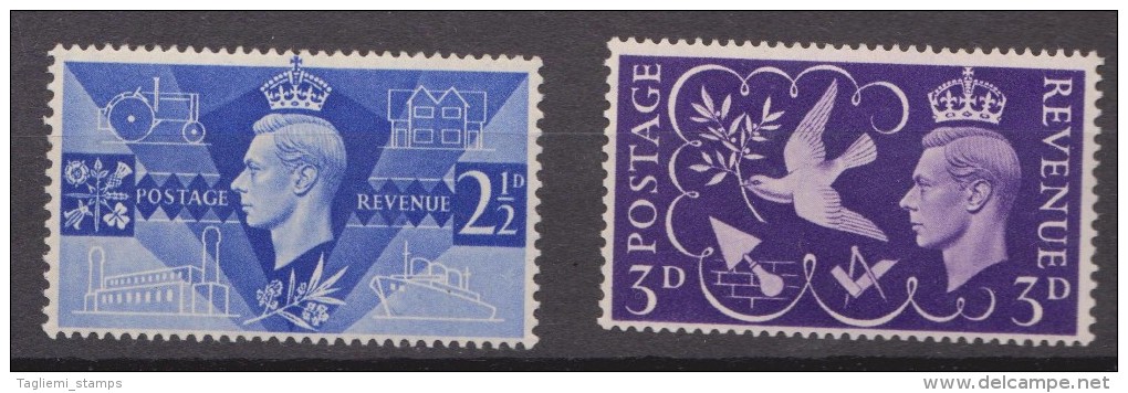 Great Britain, 1946, SG 491 - 492, Set Of 2, MNH - Neufs