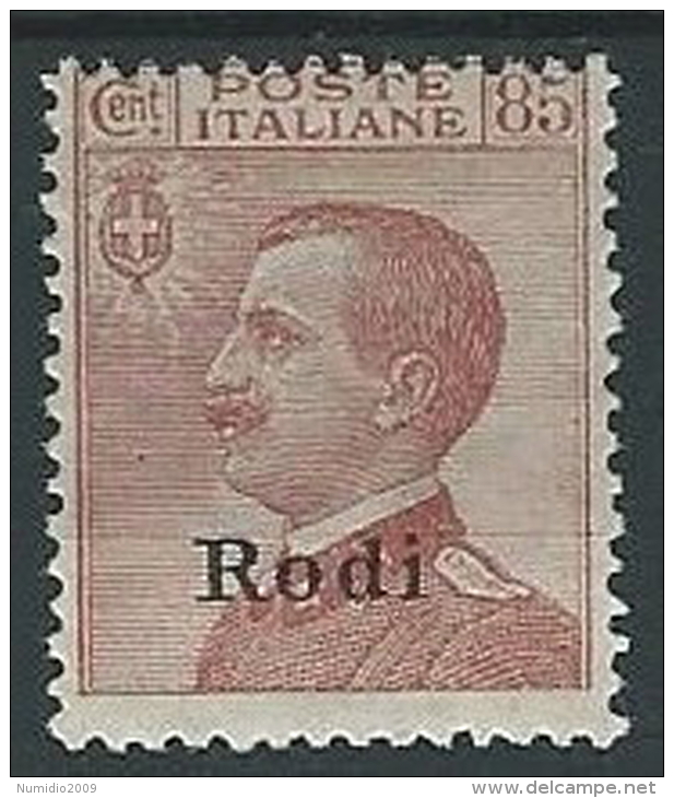 1922-23 EGEO RODI EFFIGIE 85 CENT MH * - G023 - Egée (Rodi)