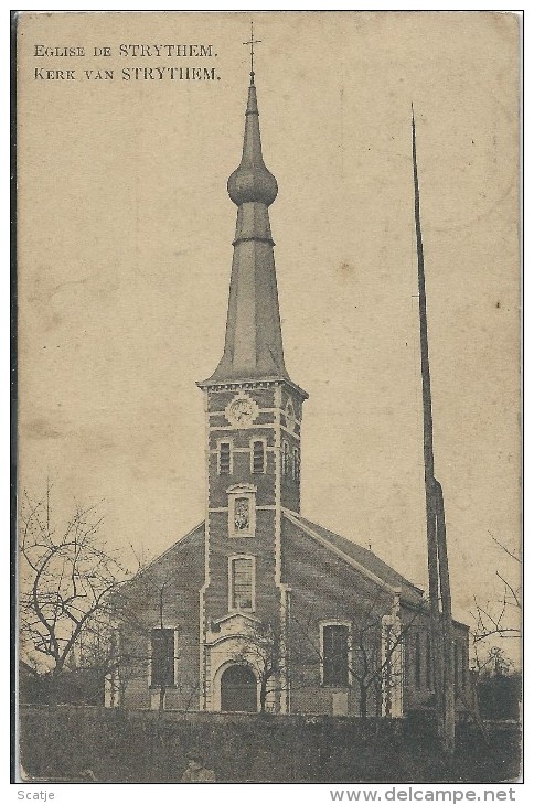 Strythem  -   Eglise;   1920  Naar  Meenen - Roosdaal