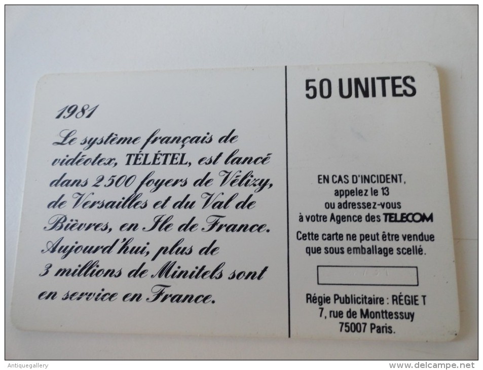 RARE : LA TELEMATIQUE 50U USED CARD - Interne Telefoonkaarten