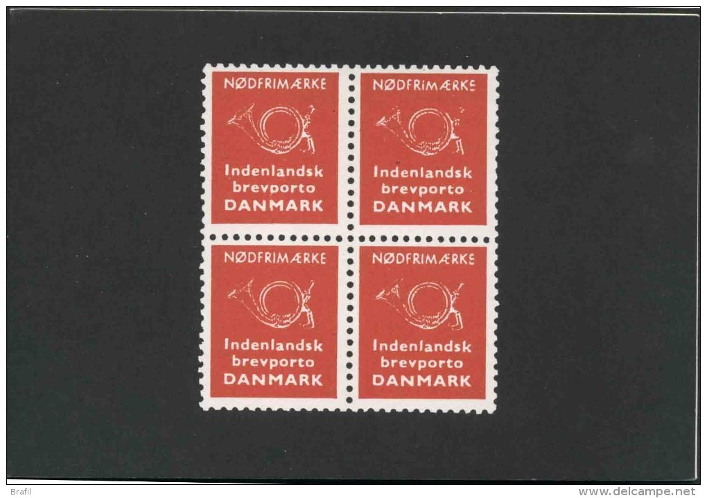 1991 Danimarca, Francobollo D'emergenza Venduto Dalle Posta Danesi In Un Pieghevole, Nuovo - Unused Stamps