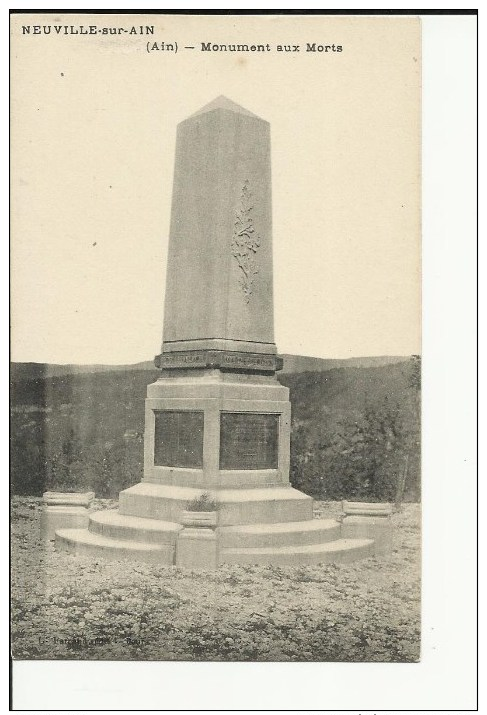 01 Neuville S Ain Monument Aux Morts - Non Classés