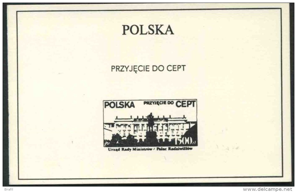 1991 Polonia, Ammissione Polonia Conferenza Europea Amministrazioni Postali, Libretto Di 4 Valori Nuovo (**) - Neufs