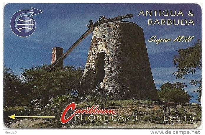 Antigua & Barbuda - Sugar Mill, 6CATA, 1992, 10.000ex, Used - Antigua U. Barbuda