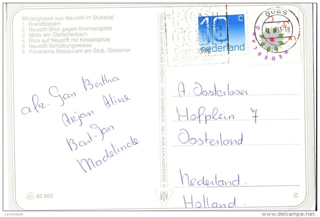 Austria, Neustift Im Stubaital, 1993 Used Postcard [14635] - Neustift Im Stubaital