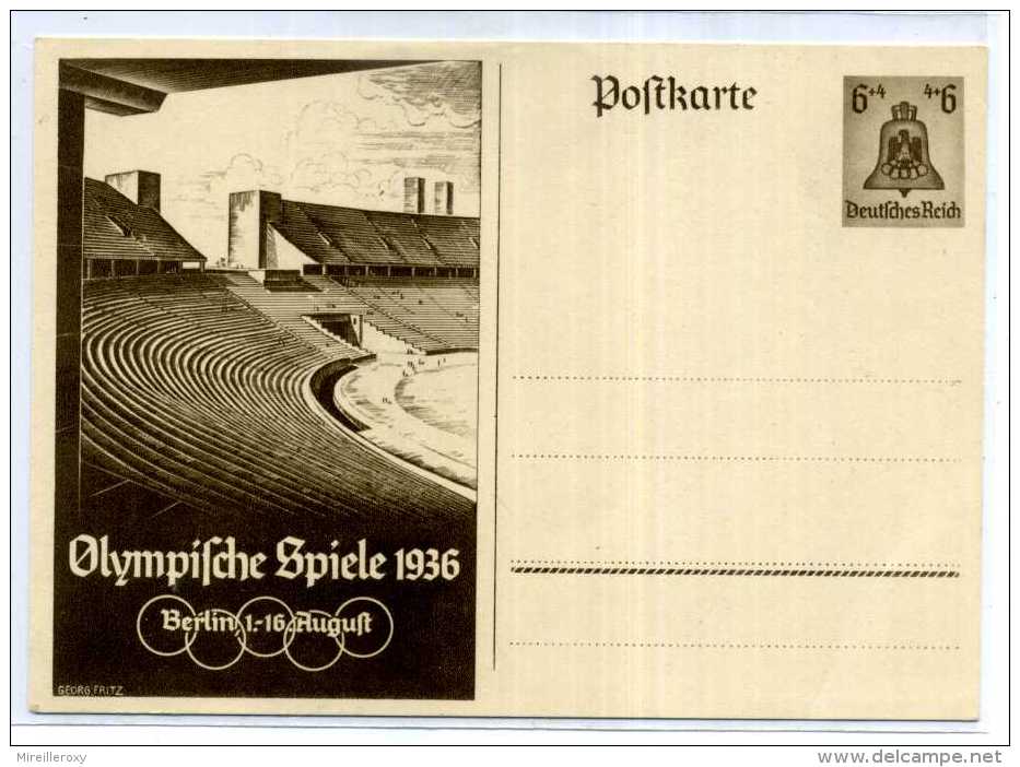SPORT / JEUX OLYMPIQUES / BERLIN  / ENTIER POSTAL ALLEMAGNE REICH / - Sommer 1936: Berlin
