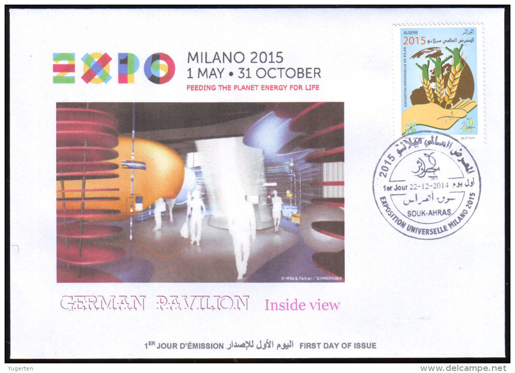 ARGELIA 2014 FDC  FDC Expo Milan 2015 Milano Universal Expo - Italia Italy Exposition Food Germany - 2015 – Milan (Italy)