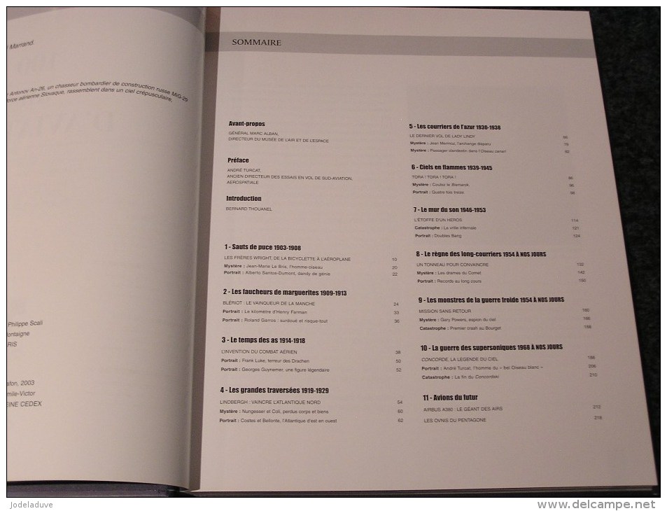 100 ANS D´ AVIATION Thouanel B Aircraft Aviation Avion Guerre 14 18 40 45 Pilote Luke Guinemer Farman Lindberg Concorde - Flugzeuge