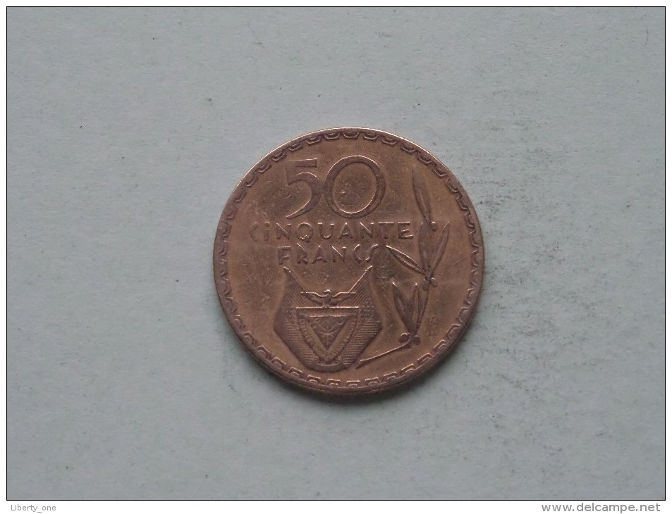 1977 - 50 Francs / KM 16 ( Uncleaned - For Grade, Please See Photo ) ! - Rwanda