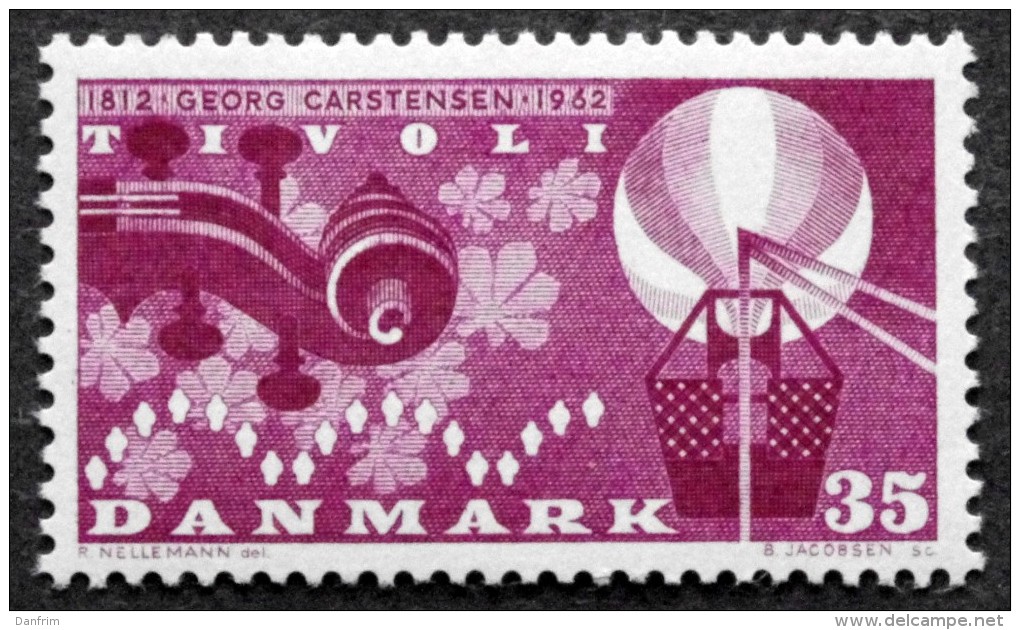 Denmark 1962  TIVOLI  Minr.407y  MNH  (**)   ( Lot L 2663  )Violin Head, Balloon, Gondola / Geigenkopf,ballongondel - Nuevos