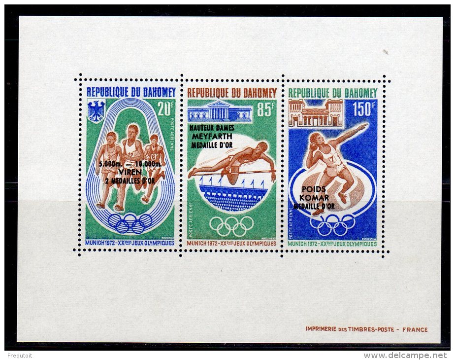 DAHOMEY -  BLOC  N° 20  ** (1972) - Bénin – Dahomey (1960-...)