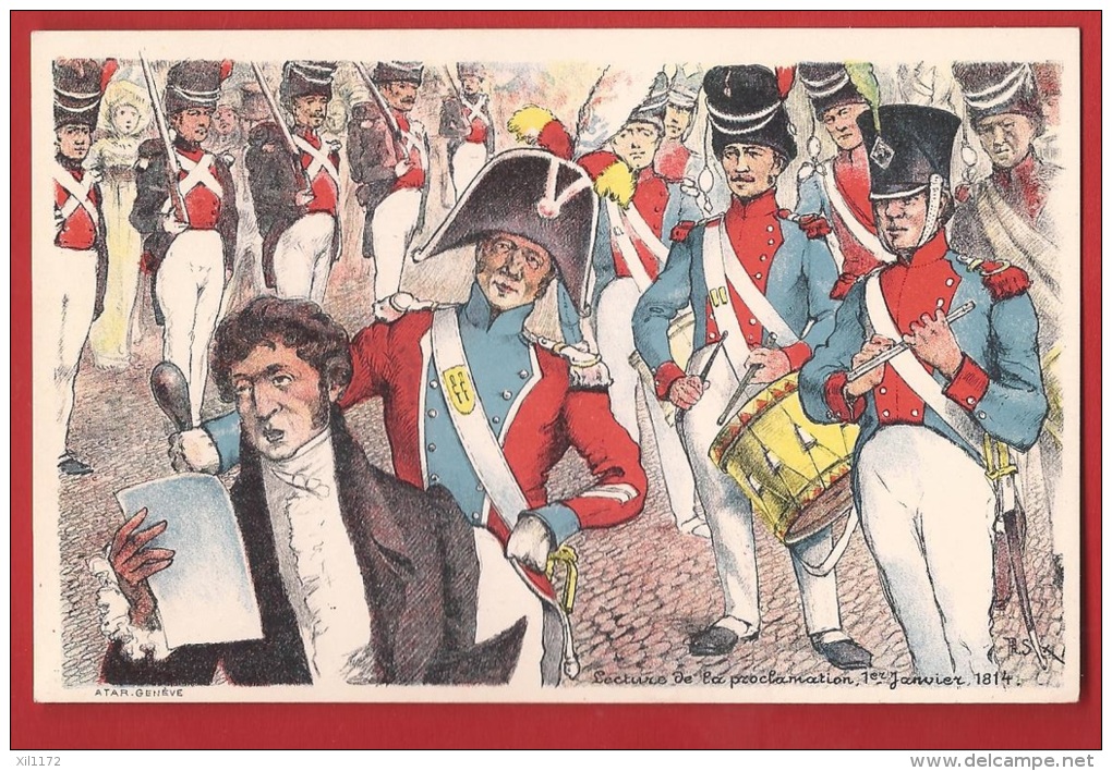 TDI2-09  Genève, Litho Les Vieux Grenadiers,  Edité Par La Société De Restauration.  Non Circulé. - Genève