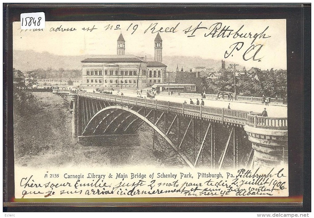 PITTSBURGH - MAIN BRIDGE OF SCHENLEY PARK - TB - Pittsburgh