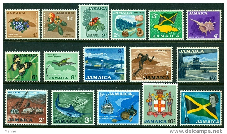 -Jamaica-1964-"Definitive Set Of 16" MNH (**) - Giamaica (1962-...)