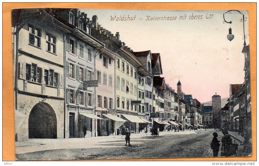 Waldshut Kaiserstrasse 1905 Postcard - Waldshut-Tiengen