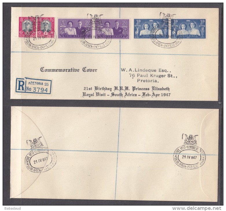 South Africa 1947, 21st Birthday Of HRH Princess Elizabeth / Royal Visit Cancel 21 IV 47 - FDC